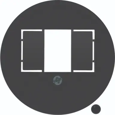 Hager Berker WTF4000BG centraalplaat USB / luidspreker 1930 zwart kunststof