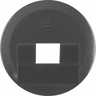 Hager Berker WTF4107BG centraalplaat RJ45 wandcontactdoos 1-voudig 1930 zwart kunststof