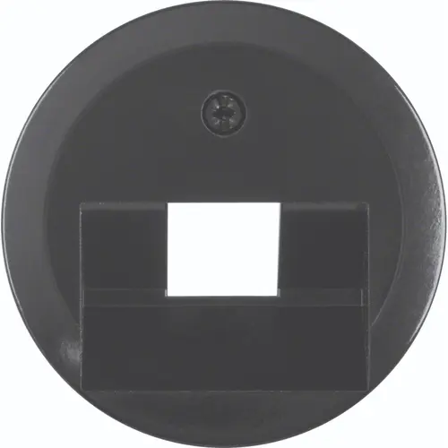 Hager Berker WTF4107BG centraalplaat RJ45 wandcontactdoos 1-voudig 1930 zwart kunststof