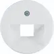 Hager Berker WTF4107WG centraalplaat RJ45 wandcontactdoos 1-voudig 1930 wit kunststof