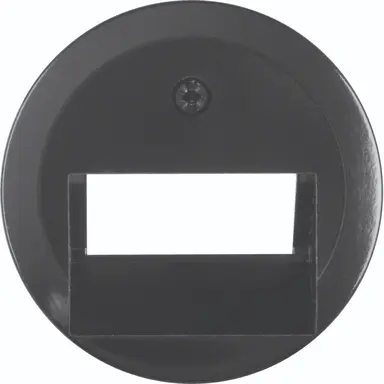 Hager Berker WTF4108BG centraalplaat RJ45 wandcontactdoos 2-voudig 1930 zwart kunststof
