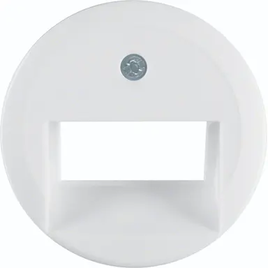 Hager Berker WTF4108WG centraalplaat RJ45 wandcontactdoos 2-voudig 1930 wit kunststof