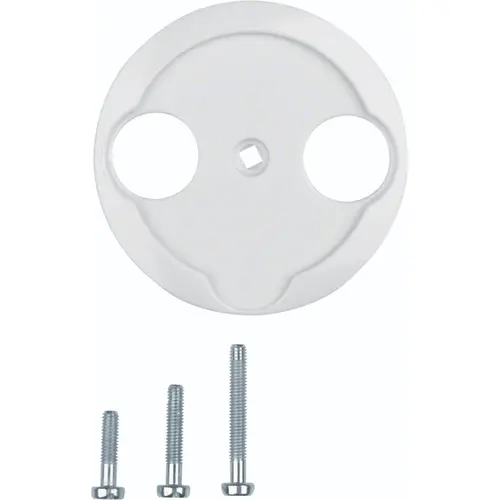 Hager Berker WTF4592PW centraalplaat antenne / COAX wandcontactdoos 1930 wit kunststof