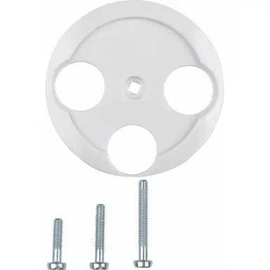 Hager Berker WTF4593PW centraalplaat antenne / sateliet COAX wandcontactdoos 1930 wit kunststof