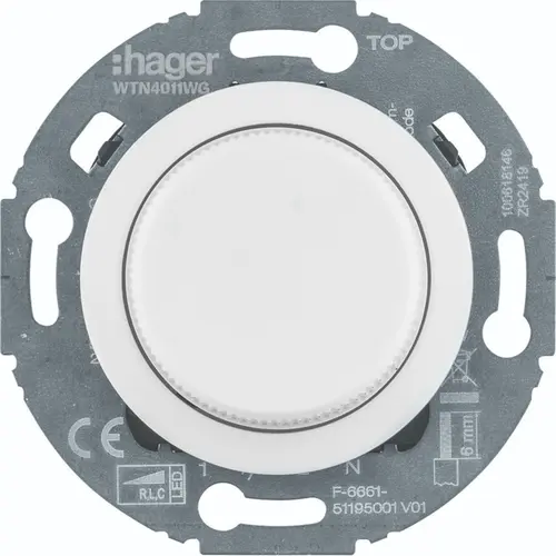 Hager Berker WTN4011WG universele draaidimmer comfort LED 3-100W 1930 wit