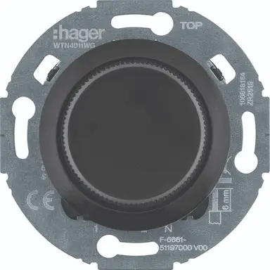 Hager Berker WTN4041BG bijpost draaidimmer 1930 zwart