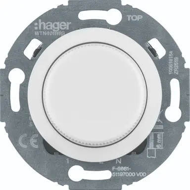 Hager Berker WTN4041WG bijpost draaidimmer 1930 wit