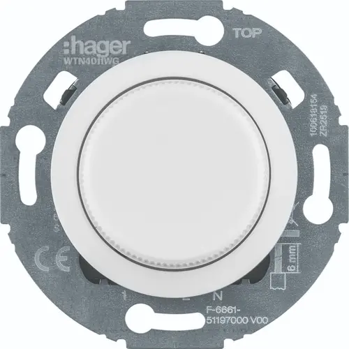 Hager Berker WTN4041WG bijpost draaidimmer 1930 wit