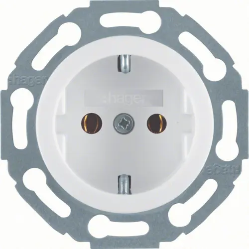 Hager Berker WTS1100WG wandcontactdoos randaarde 1930 wit kunststof