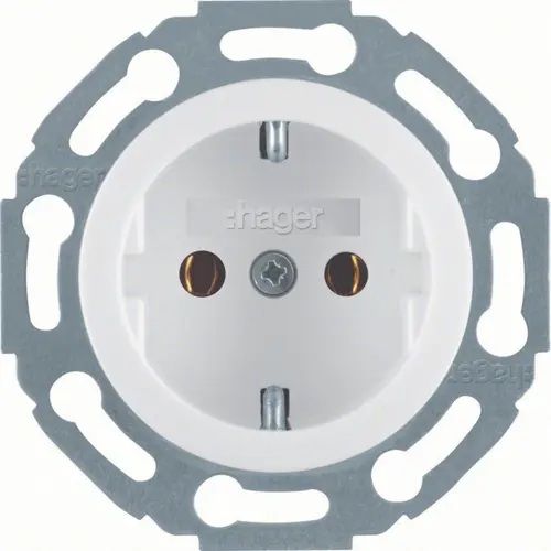 Hager Berker WTS1300WG wandcontactdoos randaarde 1930/glas wit