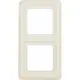 Hager Berker WWD1200WP afdekraam 2-voudig WG-UP IP44 creme glans