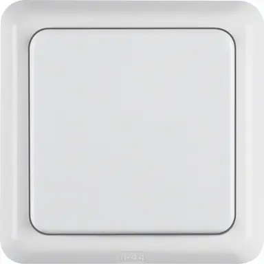 Hager Berker WWG1111PW wandcontactdoos randaarde klapdeksel inclusief afdekraam IP44 wit glans