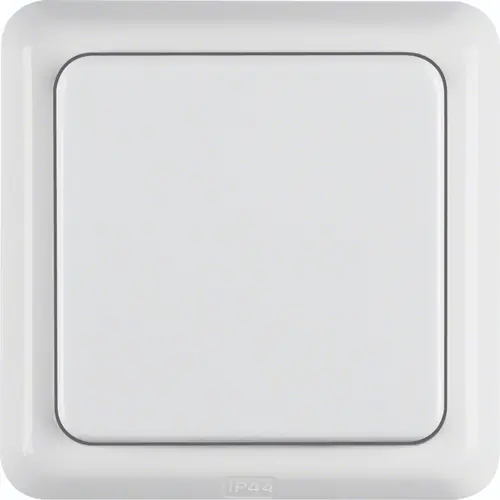 Hager Berker WWG1111PW wandcontactdoos randaarde klapdeksel inclusief afdekraam IP44 wit glans