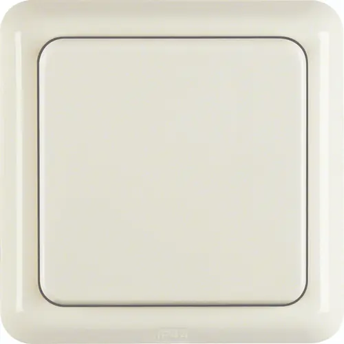 Hager Berker WWG1111WP wandcontactdoos randaarde klapdeksel inclusief afdekraam IP44 creme glans