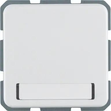 Hager Berker WWS1114PW wandcontactdoos randaarde tekstveld klapdeksel IP44 wit glans