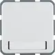 Hager Berker WWS1114PW wandcontactdoos randaarde tekstveld klapdeksel IP44 wit glans