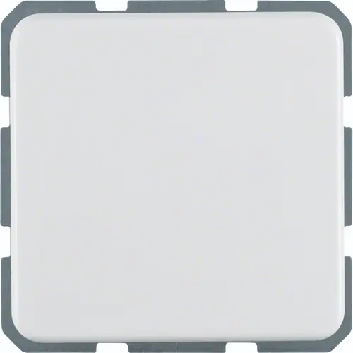 Hager Berker WWS1211PW wandcontactdoos randaarde kindveilig klapdeksel IP44 wit glans