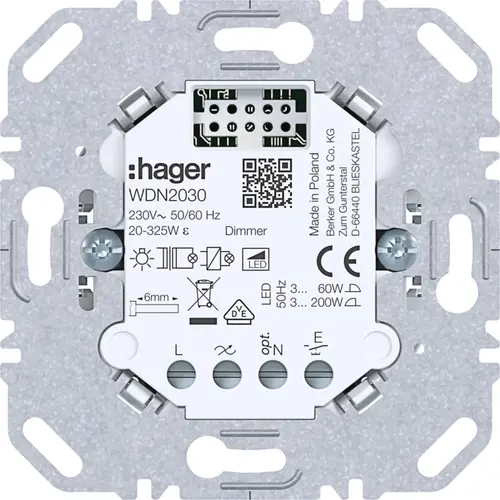 Hager Berker WDN4030 draai-potentiometer DALI met voeding Tunable White