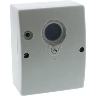 Klemko LIGHTGUARD Lumiko 840005 schemerschakelaar opbouw 230V 8,7A lux instelbaar ingebouwde lichtsensor IP55 grijs