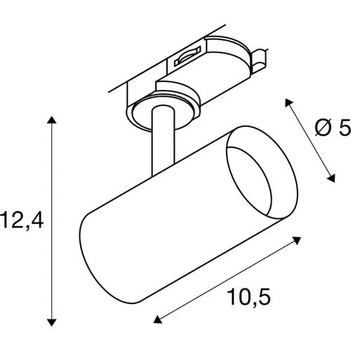 SLV 1007648 noblo opbouwspot LED 6,2W 4000K dimbaar zwart IP20