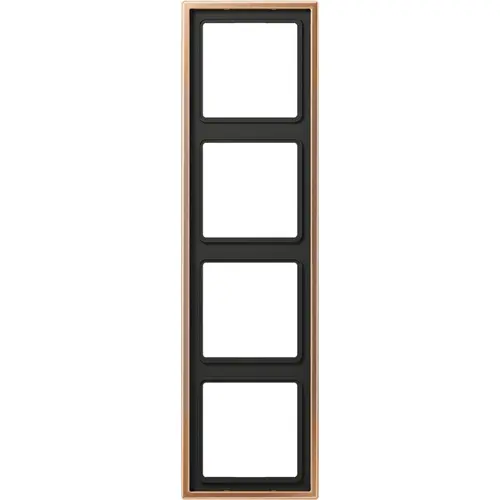 JUNG BRG 2984 afdekraam 4-voudig LS990 geborsteld brons