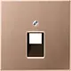 JUNG BRG 2969-1 UA centraalplaat 1-voudig tbv RJ45 wandcontactdoos LS990 geborsteld brons