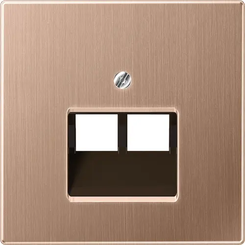 JUNG BRG 2969-2 UA centraalplaat 2-voudig tbv RJ45 wandcontactdoos LS990 geborsteld brons