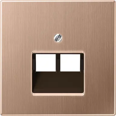 JUNG BRG 2969-2 UA centraalplaat 2-voudig tbv RJ45 wandcontactdoos LS990 geborsteld brons