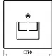 JUNG BRG 2969-2 UA centraalplaat 2-voudig tbv RJ45 wandcontactdoos LS990 geborsteld brons