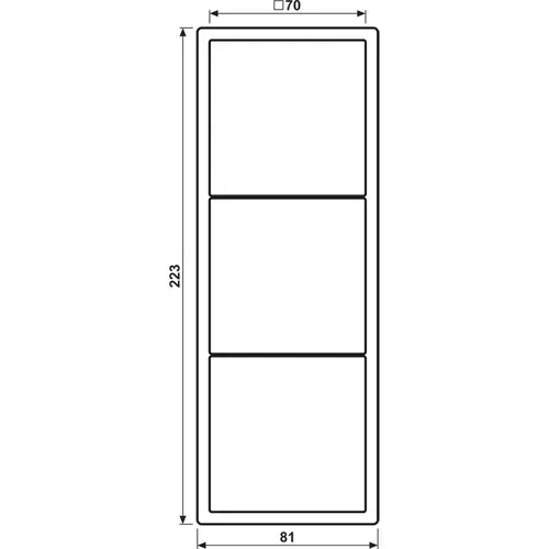 JUNG BRG 2983 afdekraam 3-voudig LS990 geborsteld brons