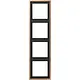 JUNG BRG 2984 afdekraam 4-voudig LS990 geborsteld brons