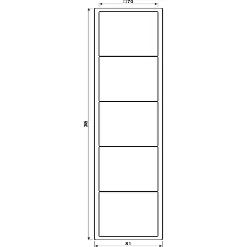 JUNG BRG 2985 afdekraam 5-voudig LS990 geborsteld brons