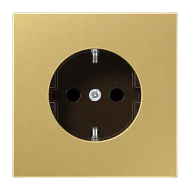 JUNG ME 1520 NKI C wandcontactdoos randaarde Safety+ LS990 messing klassiek