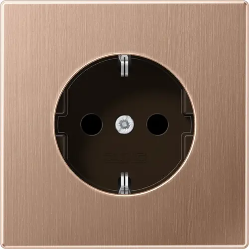 JUNG BRG 1520 NKI wandcontactdoos randaarde Safety+ LS990 geborsteld brons