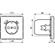 JUNG BRG 1520-15 CA wandcontactdoos randaarde Safety+ met USB type A en C LS990 geborsteld brons