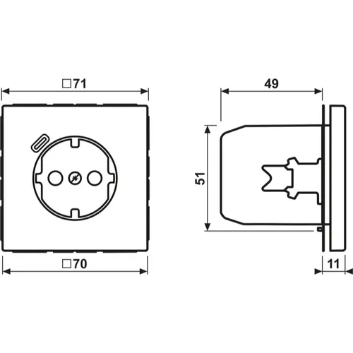 JUNG BRG 1520-18 C wandcontactdoos randaarde Safety+ met USB-C LS990 geborsteld brons