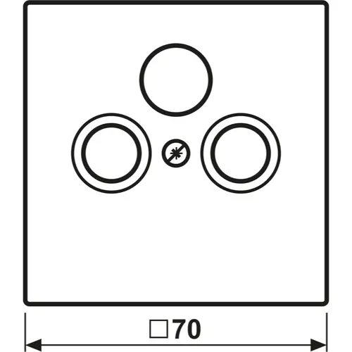 JUNG BRG 2990 SAT centraalplaat coax/sat LS990 geborsteld brons