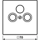 JUNG BRG 2990 SAT centraalplaat coax/sat LS990 geborsteld brons