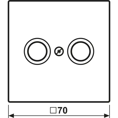 JUNG BRG 2990 TV centraalplaat antenne-coax LS990 geborsteld brons