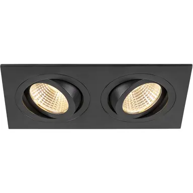 SLV 1008512 NEW TRIA 155 inbouwspot LED vierkant 13,6W 2700K zwart IP20