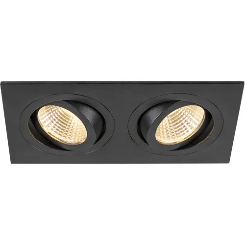 SLV 1008512 NEW TRIA 155 inbouwspot LED vierkant 13,6W 2700K zwart IP20