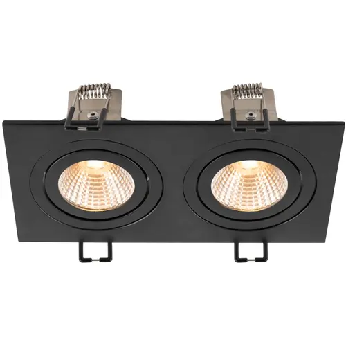 SLV 1008512 NEW TRIA 155 inbouwspot LED vierkant 13,6W 2700K zwart IP20