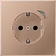 JUNG BT BRG 1521 SE-L HOME wandcontactdoos randaarde Energy LS990 geborsteld brons