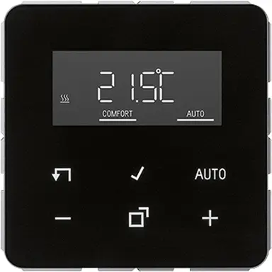 JUNG TR D CD 1790 SW kamerthermostaat met display incl. binnenwerk CD500 zwart glans