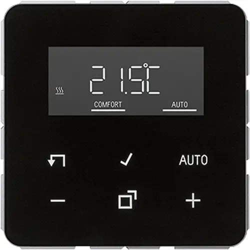 JUNG TR D CD 1790 SW kamerthermostaat met display incl. binnenwerk CD500 zwart glans