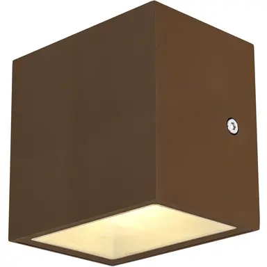 SLV 1002034 SITRA CUBE led outdoor wand- en plafondopbouwlamp roestkleurig