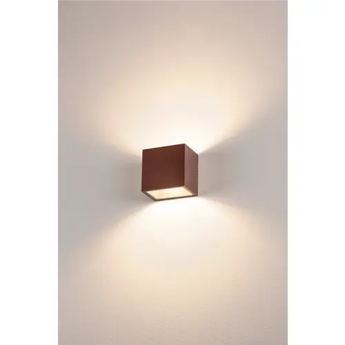 SLV 1002034 SITRA CUBE led outdoor wand- en plafondopbouwlamp roestkleurig