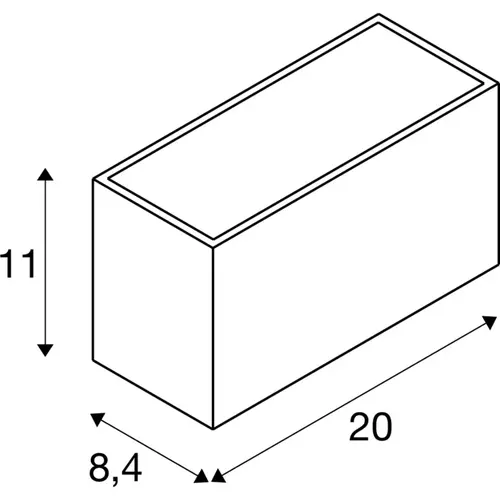 SLV 1005151 SITRA CUBE M UP/DOWN led buiten wandopbouwarmatuur antraciet IP65