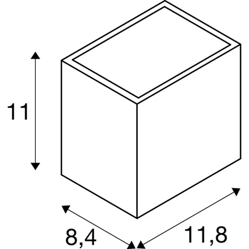 SLV 1005149 SITRA S SINGLE led buiten wandopbouwarmatuur wit IP65