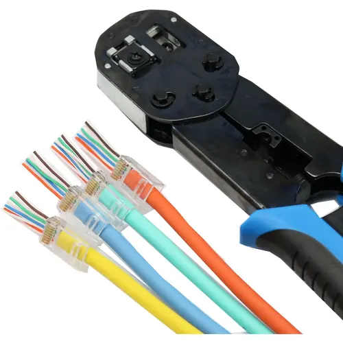 Klemko ATK-EZRJ45-T assortimentsdoos RJ11 RJ12 RJ45 CAT5E CAT6 met modulaire multitang